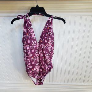 Floral Plunge One Piece Swimsuit from Cupshe